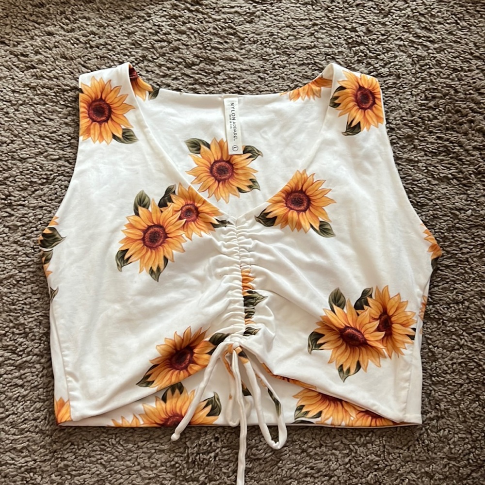 Sunflower crop top, like new